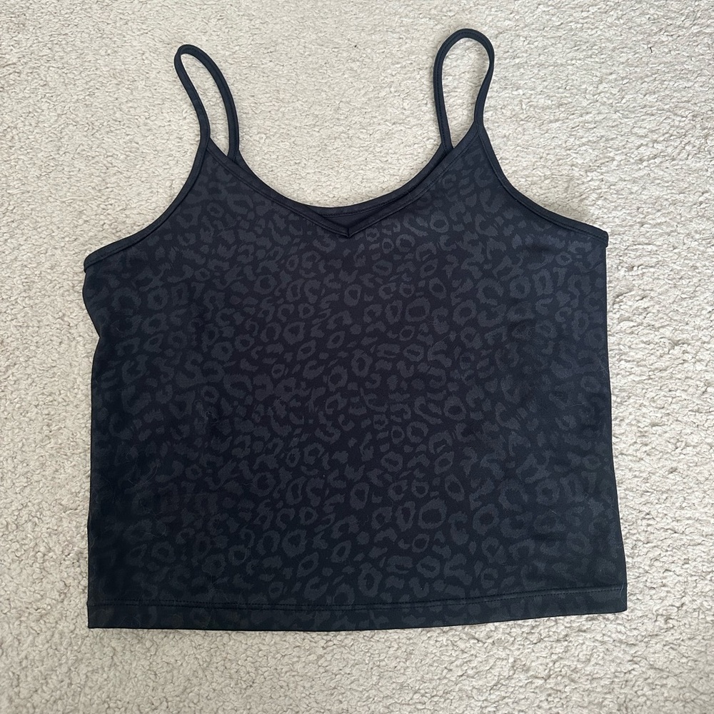 Celestial Bodiez black leopard crop tank top